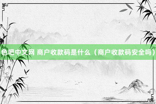 色吧中文网 商户收款码是什么（商户收款码安全吗）