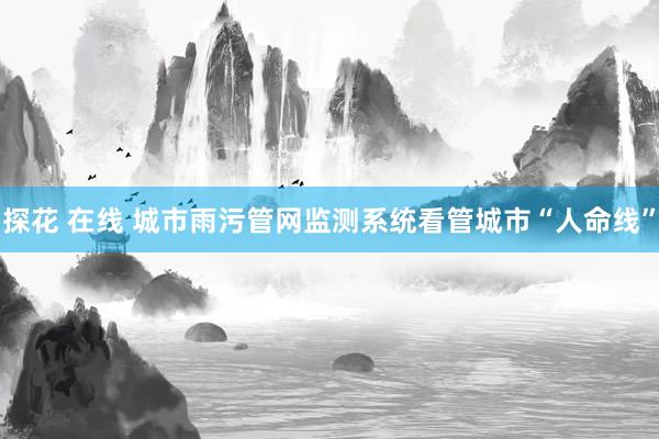 探花 在线 城市雨污管网监测系统看管城市“人命线”