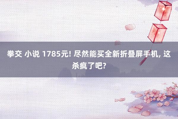 拳交 小说 1785元! 尽然能买全新折叠屏手机， 这杀疯了吧?